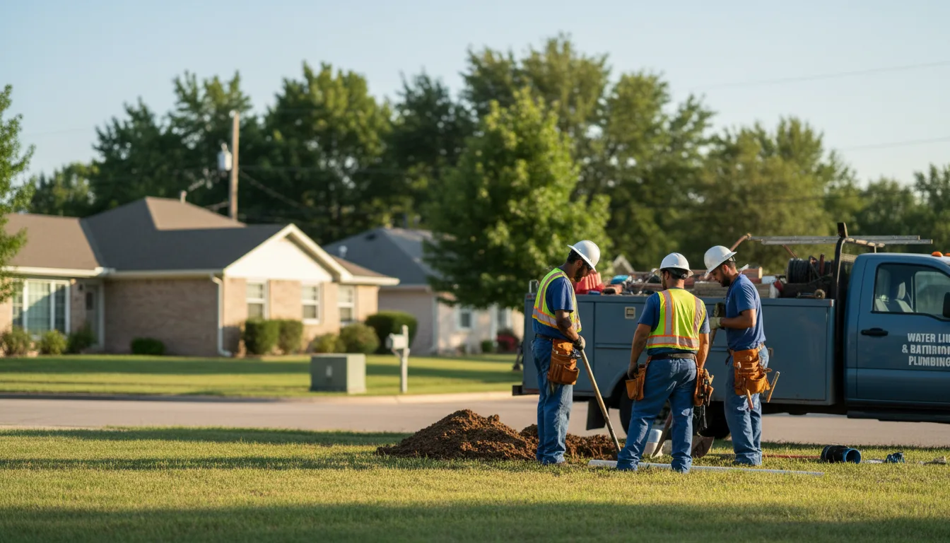 Residential water line and bathroom plumbing service in Tullos, LA